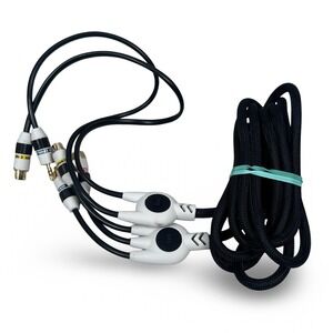 Monster iTV Link Cable 4ft S-Video 3.5mm to RCA Audio Braided Gold Plated Black